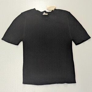NWT Altar'd State Black Ribbed Sweater Size *Medium More Like XS or S Cropped